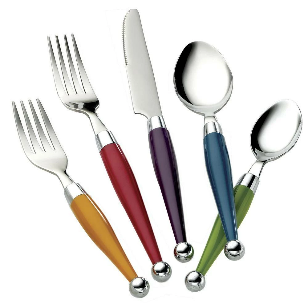 Casbah 20-Piece Assorted Colors Flatware Set (Service for 4) by Gibson 3 Casbah 20-Piece Assorted Colors Flatware Set (Service for 4) by Gibson - Image 3