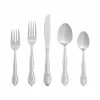Rose Monogrammed Letter B 46-Piece Silver Stainless Steel Flatware Set (Service for 8) by RiverRidge Home