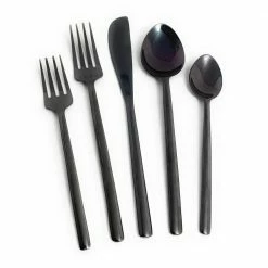 20-Pece Black Stainless Steel Set by Vibhsa