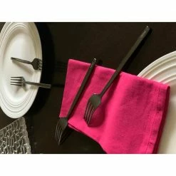 Black Glossy Stainless Steel Dinner Forks Set of 6-Pieces by Vibhsa -Flatware Sales Store black flatware sets forkblack6 4f 1000