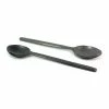 Dessert Spoons 6-Pieces Black Glossy Stainless Steel by Vibhsa