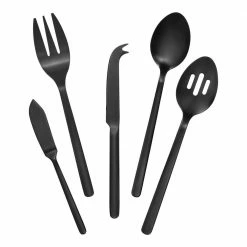Brenner 5-Piece Matte Black Finished Serveware Set by Home Decorators Collection