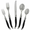 Laguiole 20-Piece Stainless Steel/Black Flatware Set (Service for 4) by French Home