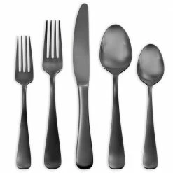 Opera Gunmetal 20-Piece 18/0-Stainless Steel Flatware Set (Service for 4) by Skandia