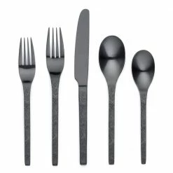 Eve 20 Piece Matte Black 18/0 Stainless Steel Flatware Set, Service for 4 by ORNATIVE