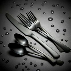 Clara 20 Piece Matte Black 18/0 Stainless Steel Flatware Set, Service for 4 by ORNATIVE 9 Clara 20 Piece Matte Black 18/0 Stainless Steel Flatware Set, Service for 4 by ORNATIVE -Flatware Sales Store black ornative flatware sets 10820mbr1 31 1000