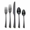 Clara 20 Piece Matte Black 18/0 Stainless Steel Flatware Set, Service for 4 by ORNATIVE