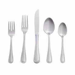 Beaded 46-Piece Silver Stainless Steel Flatware Set (Service for 8) by RiverRidge Home