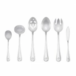 Marina 46-Piece Silver Stainless Steel Flatware Set (Service for 8) by RiverRidge Home -Flatware Sales Store blank riverridge home flatware sets 10 225 1f 1000