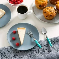 Laguiole Faux Turquoise Cake Forks (Set of 4) by French Home 5 Laguiole Faux Turquoise Cake Forks (Set of 4) by French Home -Flatware Sales Store blue faux turquoise french home serving sets lg095 31 1000