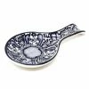 1-Piece Blue Flower Mexican Pottery Ceramic Spoon Rest by Global Crafts
