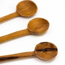 3-Pieces Simple Batik Olive Wood Spoon Set by Global Crafts -Flatware Sales Store brown cream serving sets kwf026m s3 gwh 4f 1000