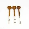 3-Pieces Simple Batik Olive Wood Spoon Set by Global Crafts