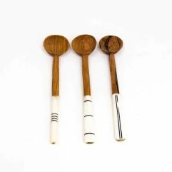 3-Pieces Simple Batik Olive Wood Spoon Set by Global Crafts