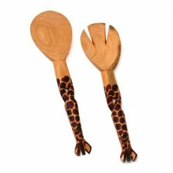Twisted Handles African Giraffe Serving Set by Global Crafts