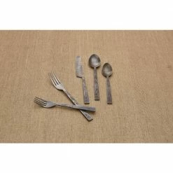 Bear Tracks 5-Piece Place Setting Flatware Set (Service for 1) by Park Designs -Flatware Sales Store burnished steel park designs flatware sets 030 208 4f 1000