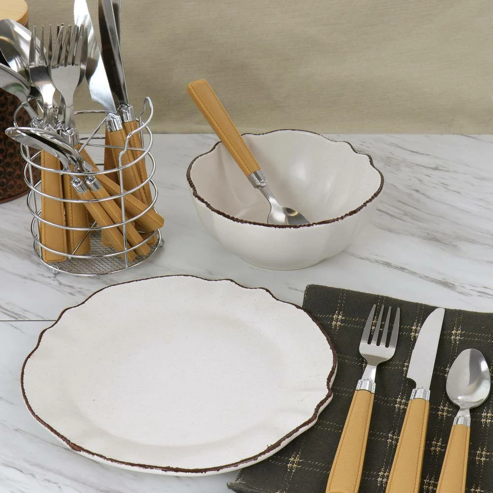 Buckstrap 16-Piece Camel Flatware Set with Caddy by GIBSON EVERYDAY 7 Buckstrap 16-Piece Camel Flatware Set with Caddy by GIBSON EVERYDAY - Image 7