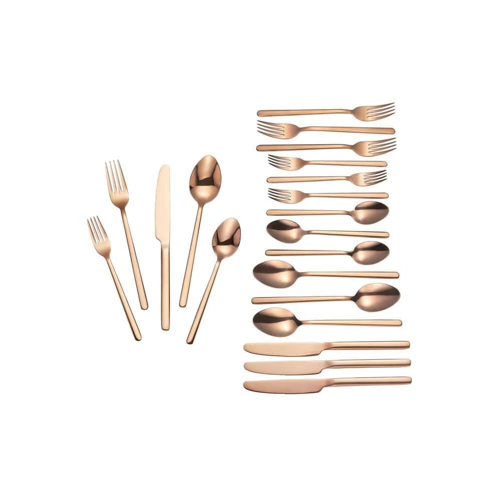 Brenner 20-Piece Copper Finished Stainless Steel Flatware Set (Service for 4) by Home Decorators Collection 8 Brenner 20-Piece Copper Finished Stainless Steel Flatware Set (Service for 4) by Home Decorators Collection - Image 8