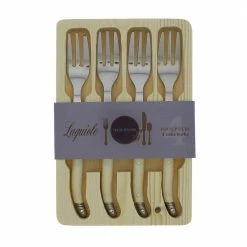 Laguiole Faux Ivory Cake Forks (Set of 4) by French Home 9 Laguiole Faux Ivory Cake Forks (Set of 4) by French Home -Flatware Sales Store cream faux ivory french home serving sets lg091 1f 1000