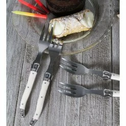 Laguiole Faux Ivory Cake Forks (Set of 4) by French Home 11 Laguiole Faux Ivory Cake Forks (Set of 4) by French Home -Flatware Sales Store cream faux ivory french home serving sets lg091 31 1000