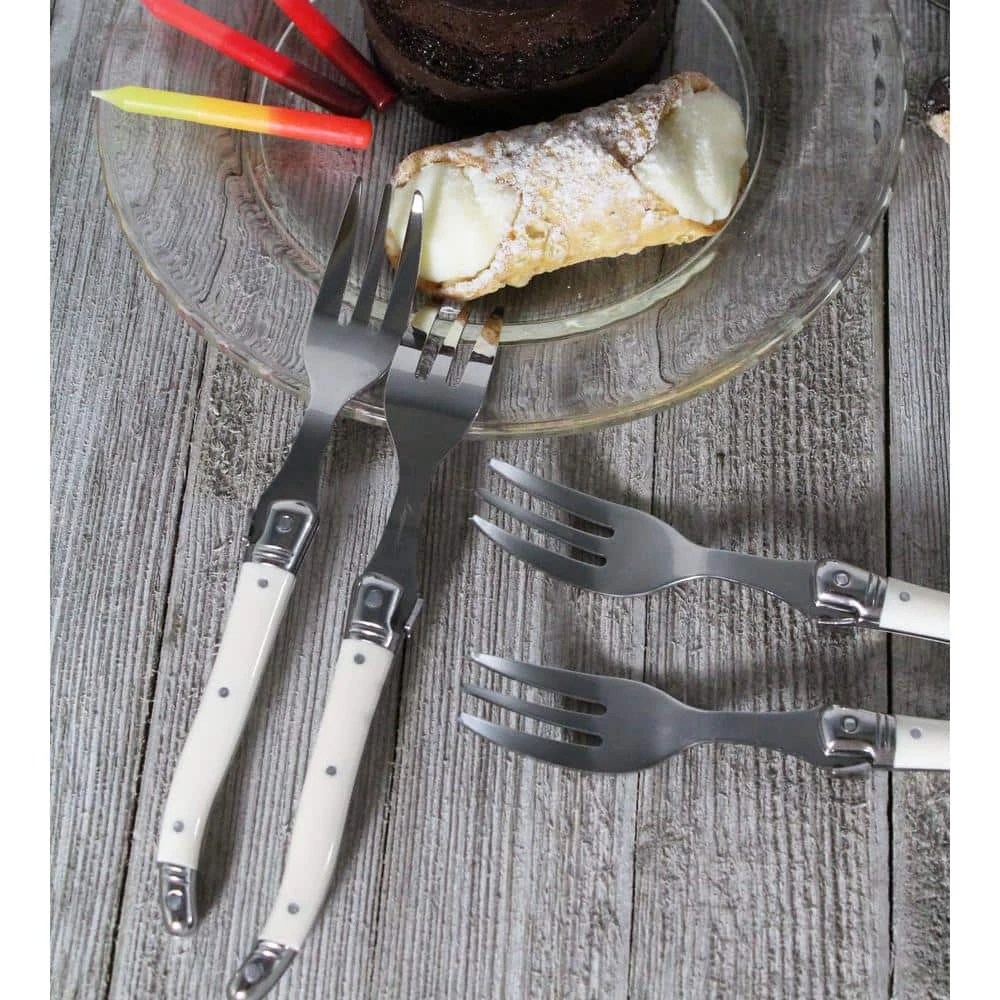 Laguiole Faux Ivory Cake Forks (Set of 4) by French Home 6 Laguiole Faux Ivory Cake Forks (Set of 4) by French Home - Image 6