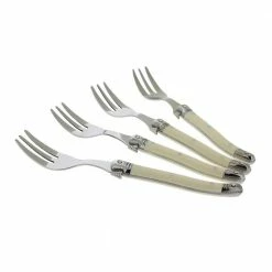 Laguiole Faux Ivory Cake Forks (Set of 4) by French Home 8 Laguiole Faux Ivory Cake Forks (Set of 4) by French Home -Flatware Sales Store cream faux ivory french home serving sets lg091 4f 1000