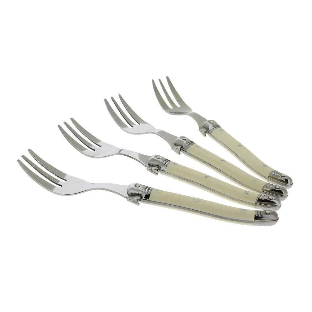 Laguiole Faux Ivory Cake Forks (Set of 4) by French Home 3 Laguiole Faux Ivory Cake Forks (Set of 4) by French Home - Image 3