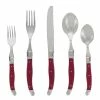 Laguiole 20-Piece Stainless-Steel Flatware Set, Pearlized Raspberry (Service for 4) by French Home