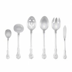 Bouquet Monogrammed Letter E 46-Piece Silver Stainless Steel Flatware Set (Service for 8) by RiverRidge Home -Flatware Sales Store e riverridge home flatware sets 10 095 1f 1000