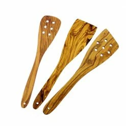 3-Piece Olive Wood Spatula Set by French Home