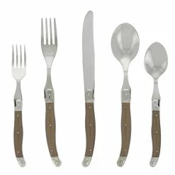 Laguiole 20-Piece Faux Bronze Stainless Steel Flatware Set (Service for 4) by French Home