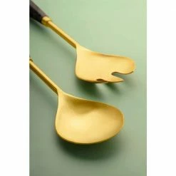 Araliya Marble and Gold Salad Servers (Set of 2) by GAURI KOHLI -Flatware Sales Store gauri kohli salad servers gk51077 4f 1000
