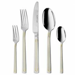 Ralph Kramer Heritage 72-Piece Flatware Set (Service for 12) by BergHOFF -Flatware Sales Store gold accent berghoff flatware sets 1272607 c3 1000