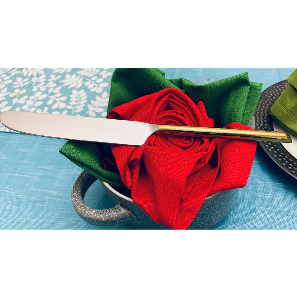 Golden Flatware Set of 5-Pieces (Cut Hammered, Stainless Steel) by Vibhsa 5 Golden Flatware Set of 5-Pieces (Cut Hammered, Stainless Steel) by Vibhsa - Image 5