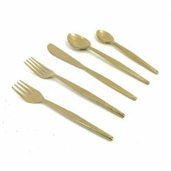 20-Piece Gold Plated Flatware Set (Service for 4) by Vibhsa