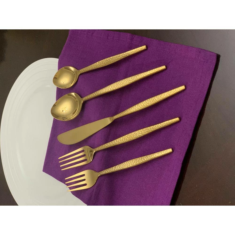 Flatware Gold Plated 5-Piece Place Setting by Vibhsa 2 Flatware Gold Plated 5-Piece Place Setting by Vibhsa - Image 2