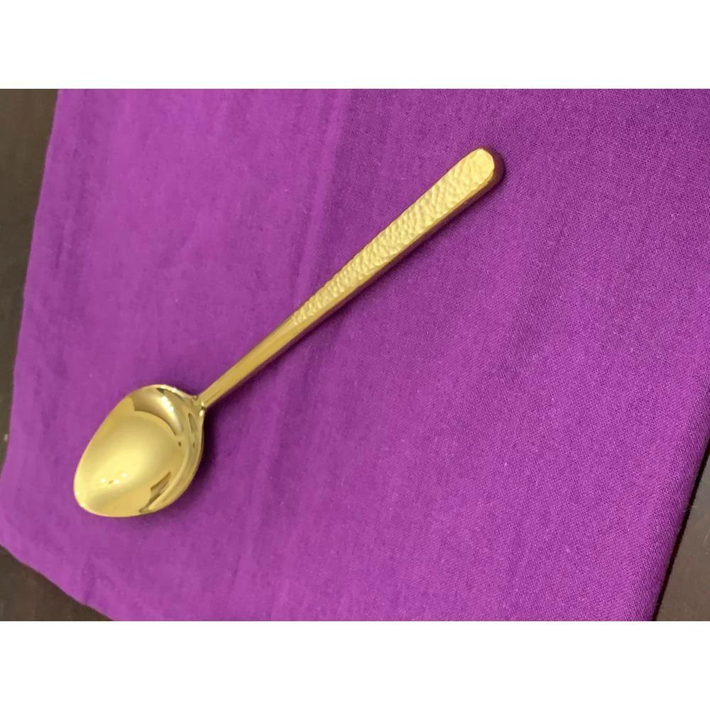 20-Piece Gold Hammered Flatware Set (Service for 4) by Vibhsa 4 20-Piece Gold Hammered Flatware Set (Service for 4) by Vibhsa - Image 4
