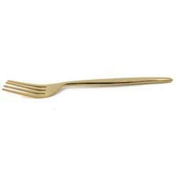 Flatware 6-Pieces Gold Plated Dinner fork by Vibhsa