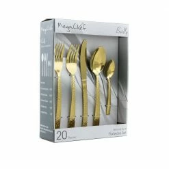Baily 20-Piece Gold Stainless Steel Flatware Set (Service for 4) by MegaChef