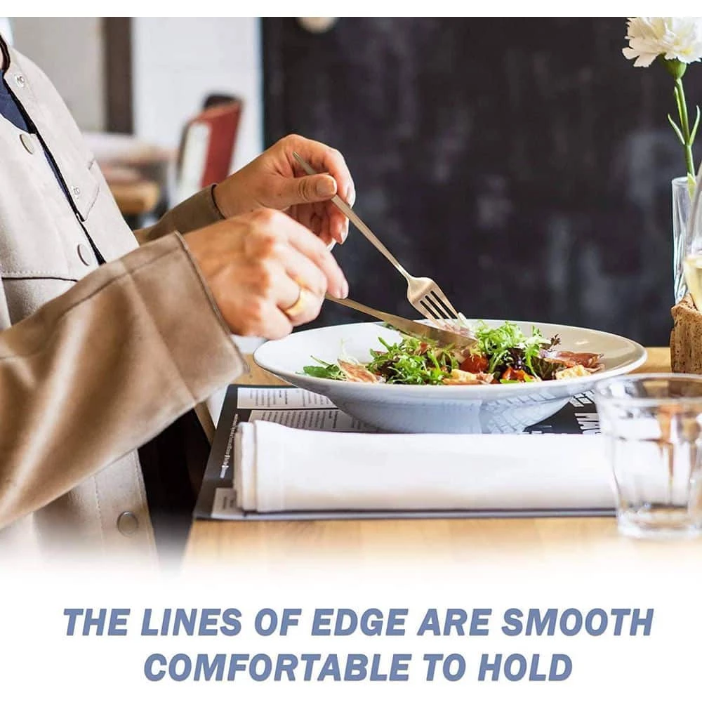 24-Pieces Silverware Stainless Steel Cutlery Set Include Knife Fork Spoon Mirror Polished Dishwasher Safe by Unbranded 2 24-Pieces Silverware Stainless Steel Cutlery Set Include Knife Fork Spoon Mirror Polished Dishwasher Safe by Unbranded - Image 2