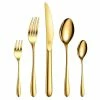 30-Piece Gold Stainless Steel Flatware Set (Service for 6) by vancasso