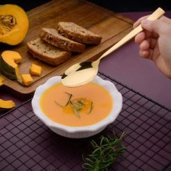 24-Piece 18/8 Gold Stainless Steel Flatware Set Knife Fork Spoon Set (Service for 6) by Velaze -Flatware Sales Store gold velaze flatware sets vlz fw d24g 1f 1000