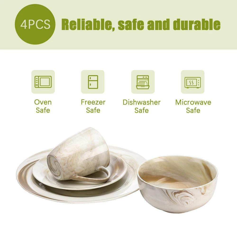 16-Piece Classic Pattern Ceramic Tableware by Unbranded 4 16-Piece Classic Pattern Ceramic Tableware by Unbranded - Image 4