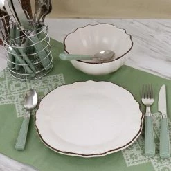 Buckstrap 16-Piece Pewter Green Flatware Set with Caddy by Gibson -Flatware Sales Store green gibson serving sets 985115544m 76 1000