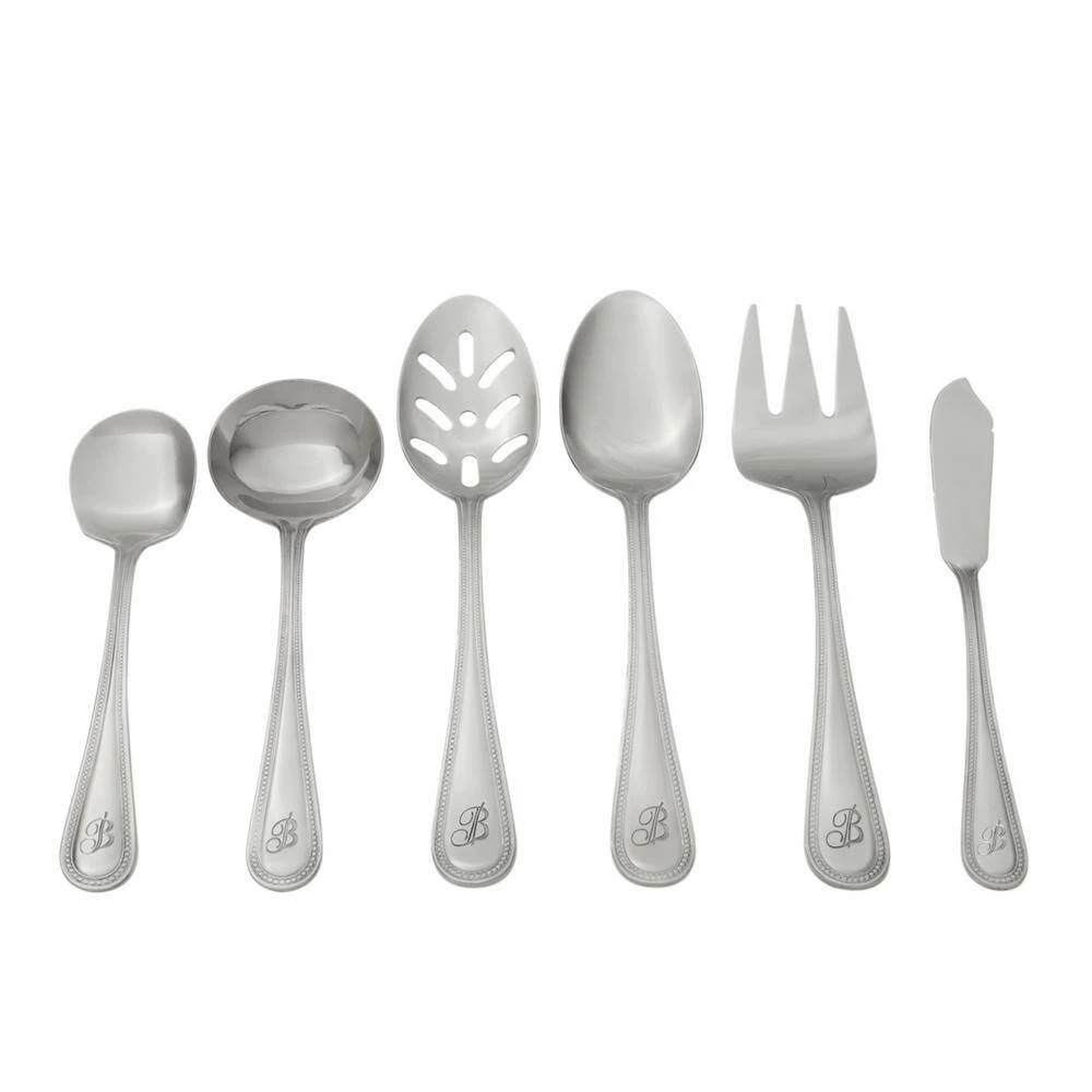 Beaded Monogrammed Letter H 46-Piece Silver Stainless Steel Flatware Set (Service for 8) by RiverRidge Home 5 Beaded Monogrammed Letter H 46-Piece Silver Stainless Steel Flatware Set (Service for 8) by RiverRidge Home - Image 5