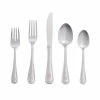 Beaded Monogrammed Letter H 46-Piece Silver Stainless Steel Flatware Set (Service for 8) by RiverRidge Home