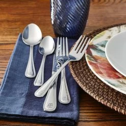 Beaded Monogrammed Letter H 46-Piece Silver Stainless Steel Flatware Set (Service for 8) by RiverRidge Home 11 Beaded Monogrammed Letter H 46-Piece Silver Stainless Steel Flatware Set (Service for 8) by RiverRidge Home -Flatware Sales Store h riverridge home flatware sets 10 152 c3 1000