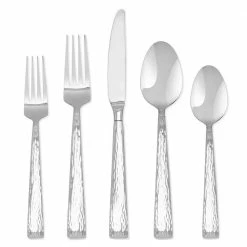 20-Piece Brocade Hammered 18/0 Stainless Steel Flatware Set (Service for 4) by HAMPTON SIGNATURE