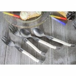 French Home 8-Piece Laguiole Dessert/Cocktail Set with Faux Ivory Handles (Service for 4) by Unbranded -Flatware Sales Store ivory handle flatware sets grp262 1f 1000