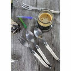 French Home 8-Piece Laguiole Dessert/Cocktail Set with Faux Ivory Handles (Service for 4) by Unbranded -Flatware Sales Store ivory handle flatware sets grp262 4f 1000